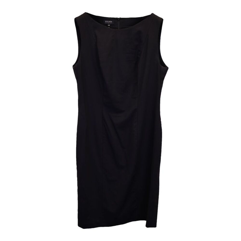 Escada Sleeveless Sheath Dress in Black Cotton